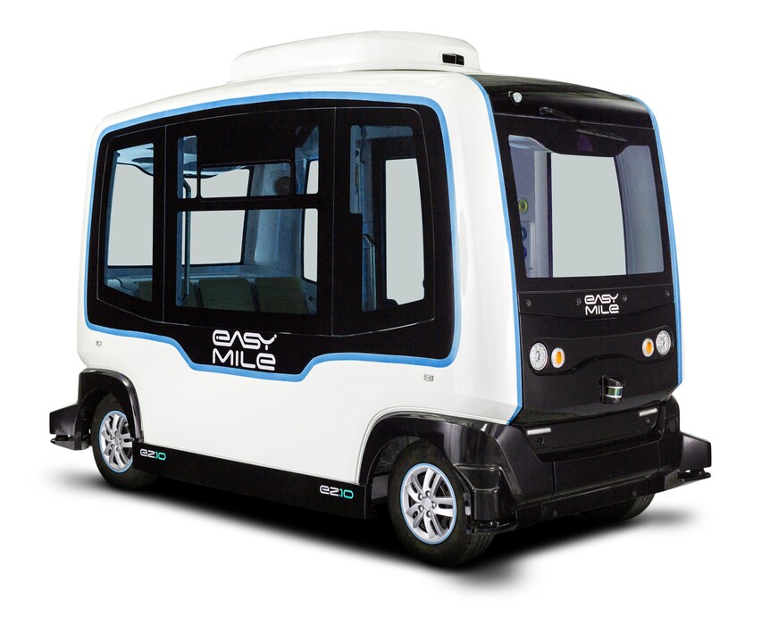 (Photo courtesy of UDOT) This no-driver, no-steering wheel shuttle will be used in a year of demonstrations and research by UDOT and UTA.