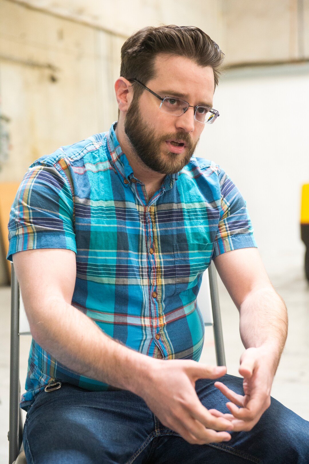 (Rick Egan  |  The Salt Lake Tribune)   Nick Jessen  talks about the new video platform he is helping to develop for Utah Gun Exchange, for gun enthusiasts, Friday, March 23, 2018.