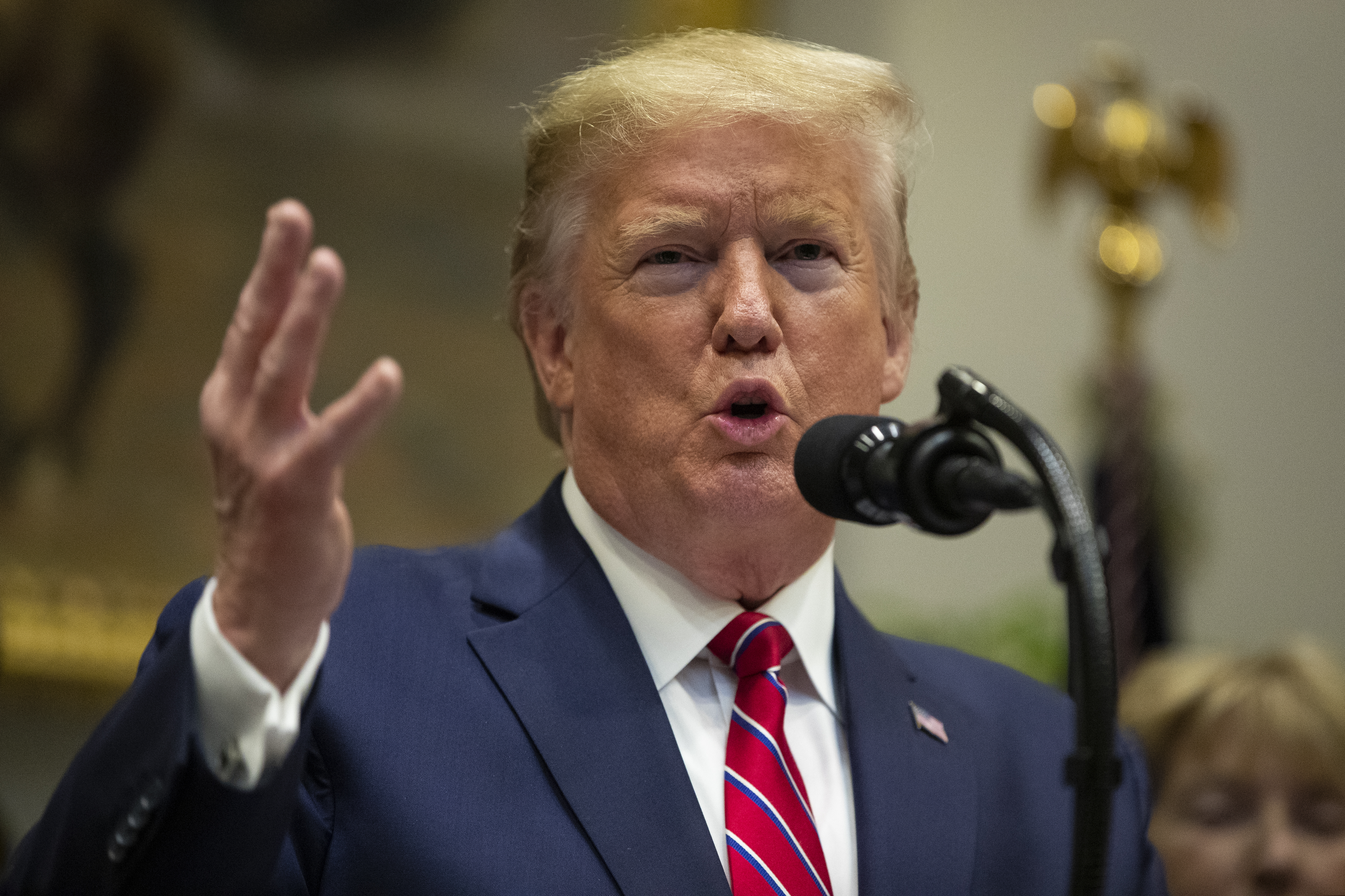(Evan Vucci | AP file photo) President Donald Trump speaks during an event on healthcare prices in the Roosevelt Room of the White House, Friday, Nov. 15, 2019, in Washington.