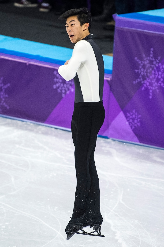 (Chris Detrick  |  The Salt Lake Tribune)  Salt Lake City's Nathan Chen competes in the Men Single Skating Short Program at Gangneung Ice Arena during the Pyeongchang 2018 Winter Olympics Friday, Feb. 16, 2018. Chen finished with a score of 82.27.