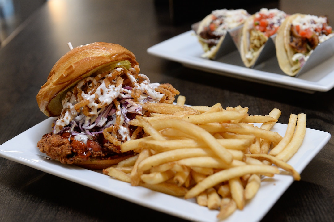 (Francisco Kjolseth  |  The Salt Lake Tribune)  The crispy breaded chicken at the new Pins & Ales 21+ bar which is adjacent to the all ages All Star Bowling which opened a new 70,000 square foot, high-tech bowling and entertainment center at Valley Fair Mall, in West Valley City. It has 32 lanes with luxury seating, laser tag and virtual reality games as well as old-school air hockey, basketball and bumper cars.
