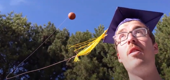 (Hayden Andersen | courtesy photo) A Brigham Young University graduate (Hayden Andersen) uses a unique style to show his accomplishment in "Tassel Toss," which he directed. It's one of the short films in The Salt Lake Tribune's Quarantine Film Festival.