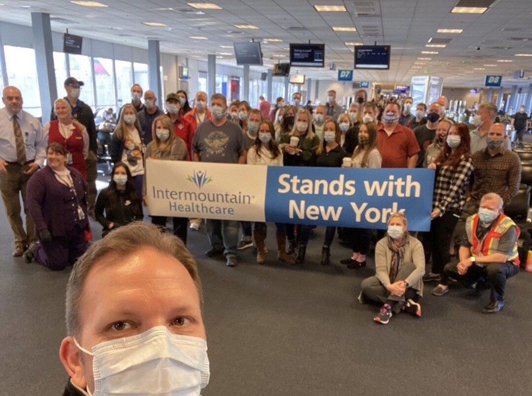 (Photo Courtesy of Intermountain Healthcare) Intermountain medical staff flew to New York to help fight the coronavirus there.