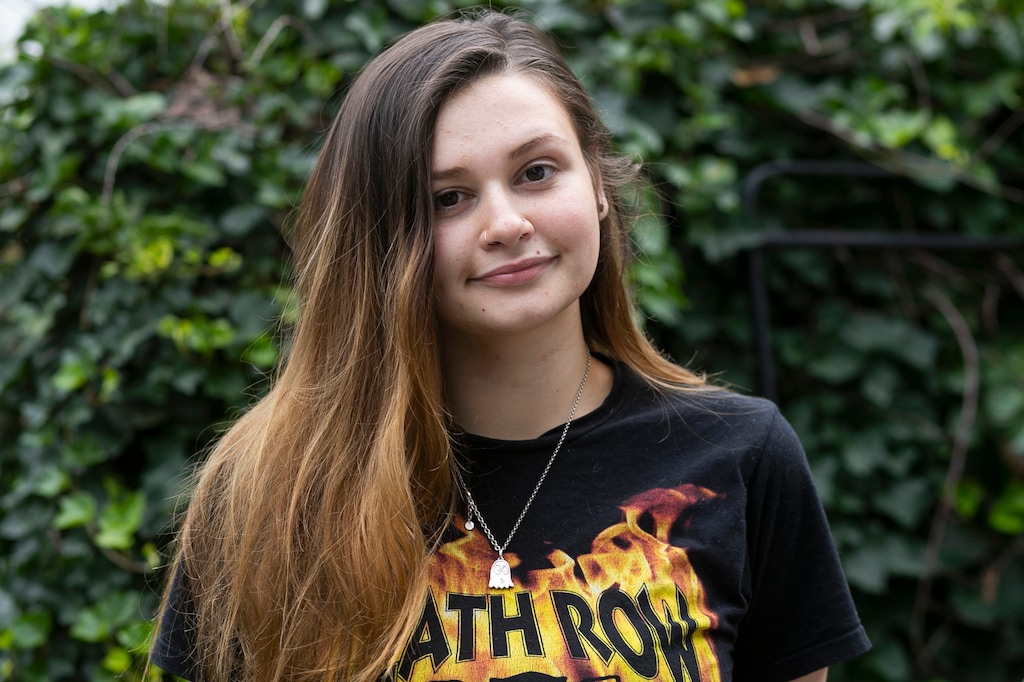 (Frank Franklin II | AP) Kara Apuzzo poses for a portrait Thursday, Aug. 13, 2020, in New Haven, Conn. Educational disruptions forced by the coronavirus pandemic are hurting teenagers who also may need to work and help their families care for young kids.