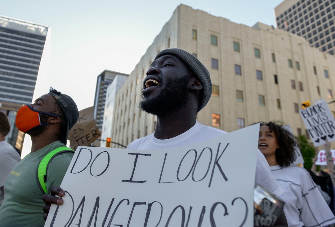(Leah Hogsten  |  The Salt Lake Tribune) The Party for Socialism and Liberation Salt Lake walks from the Utah Capitol to the Wallace Bennett Federal Building to join forces with another protest group Salt Lake Equal Rights Movement, June 9, 2020. 