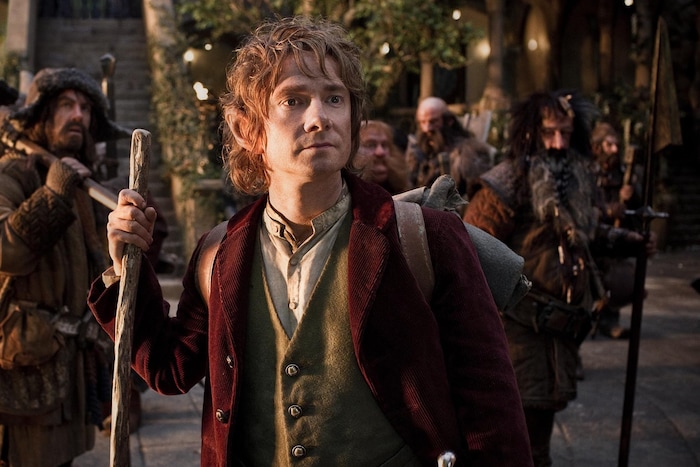 ( Courtesy New Line Cinema / MGM) Martin Freeman plays Bilbo Baggins, who joins a troupe of dwarves on a great adventure, in the 2012 epic "The Hobbit: An Unexpected Journey."