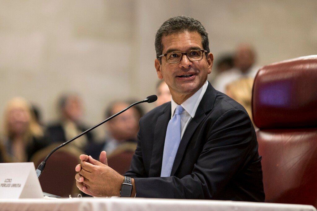 (Dennis M. Rivera Pichardo | AP Photo) Proposed Secretary of State Pedro Pierluisi arrives to his confirmation hearing at the House of Representatives, in San Juan, Puerto Rico, Friday, August 2, 2019. As Gov. Ricardo Rossello is expected to leave office in a few hours, the Puerto Rican House of Representatives is expected to vote on Pierluisi's confirmation Friday afternoon. If he is rejected, Justice Secretary Wanda Vazquez automatically becomes governor as the next in the order of succession, even though she has said she would unwillingly accept the job.