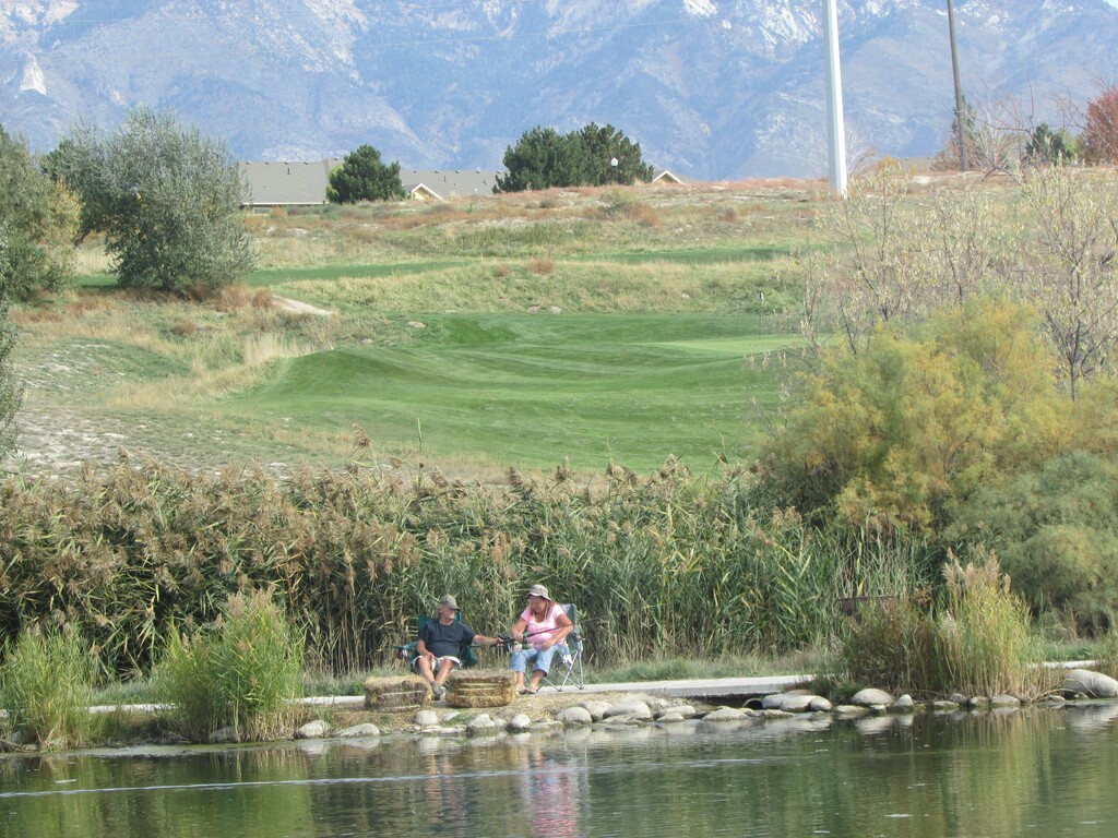 (Tom Wharton  |  The Salt Lake Tribune) The South Jordan Fishing Ponds at 11200 S. Riverfront Parkway will host a Fall Into Fishing event Saturday, Sept. 23, 2017 from 9 a.m. to 1 p.m.

Community fishing ponds like this one near South Jordan are popular in the summer months.