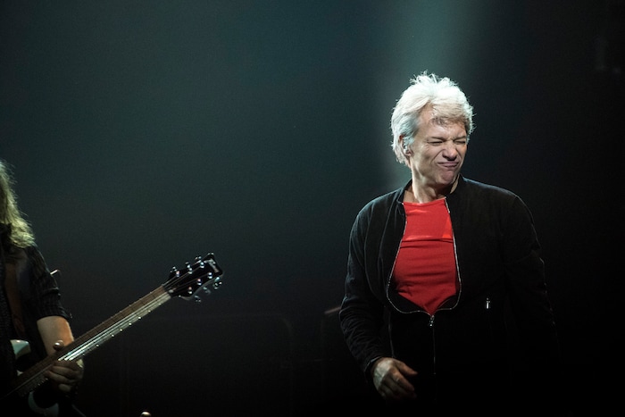 (Chris Detrick | The Salt Lake Tribune) Jon Bon Jovi performs during the 'This House Is Not for Sale' Tour at Vivint Smart Home Arena Friday, March 16, 2018.
