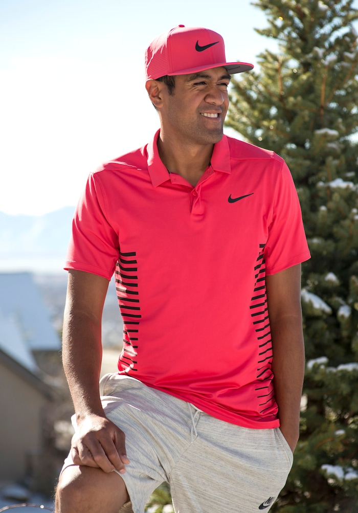 (Rick Egan  |  The Salt Lake Tribune)     Tony Finau at his home in Lehi.  Finau is making his debut in the Masters golf tournament next month. Friday, March 16, 2018.


