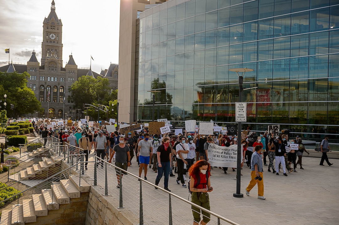 (Trent Nelson  |  The Salt Lake Tribune) Protest against police brutality in Salt Lake City on Monday, June 1, 2020.