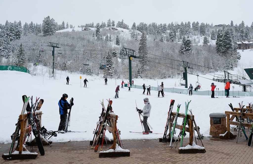 (Francisco Kjolseth  |  Tribune file phto)  People hit the slopes at Deer Valley on Dec. 12, 2019.