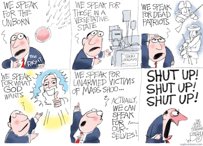 This Pat Bagley cartoon appears in The Salt Lake Tribune on Sunday, Feb. 25, 2018.