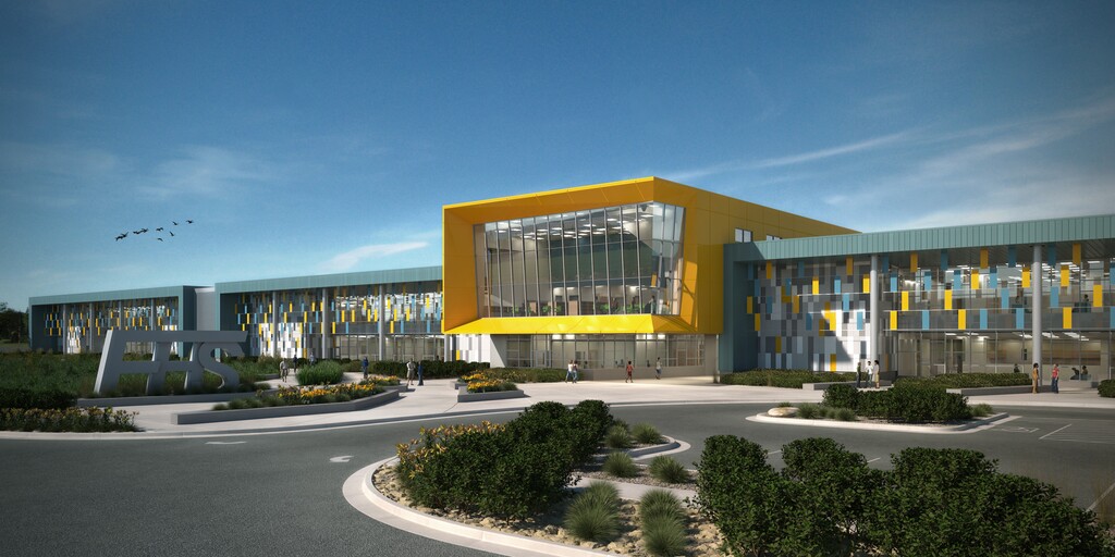 (Courtesy: Davis School District) A rendering of the new Farmington High School, scheduled to open in fall 2018