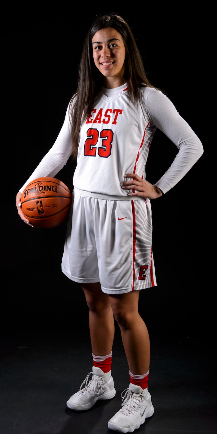 (Steve Griffin  |  The Salt Lake Tribune)  Prep basketball Liana Kaitu'u, East, in the Salt Lake Tribune studio in Salt Lake City Tuesday April 10, 2018.