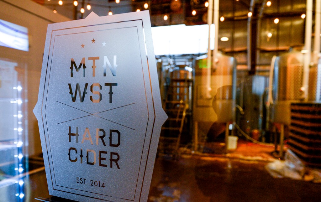 (Leah Hogsten | The Salt Lake Tribune) Mountain West Hard CiderÕs production facility in Salt Lake City. Earlier this year, owners Jeff and Jennifer Carleton changed it's indoor tasting room into a bar and now cider can be served year-round.