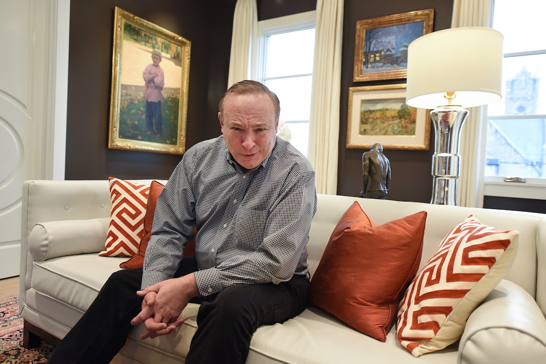 (Francisco Kjolseth  |  The Salt Lake Tribune)  Striking a pose at his home in the Avenues, State Senator Jim Dabakis has been rehearsing for a telling his life story in a one-man show this Saturday and Sunday at Salt Lake Acting Company. He says it's a reaction to all the politicians who poll and focus-group their messages and avoid their constituents by not holding town hall meetings.