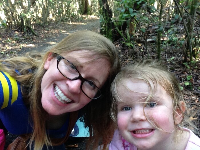 (Erin Alberty | The Salt Lake Tribune) Erin Alberty and her daughter, Saskia, rest on the Gumbo Limbo Trail in Everglades National Park. Photo taken Feb. 2, 2016.