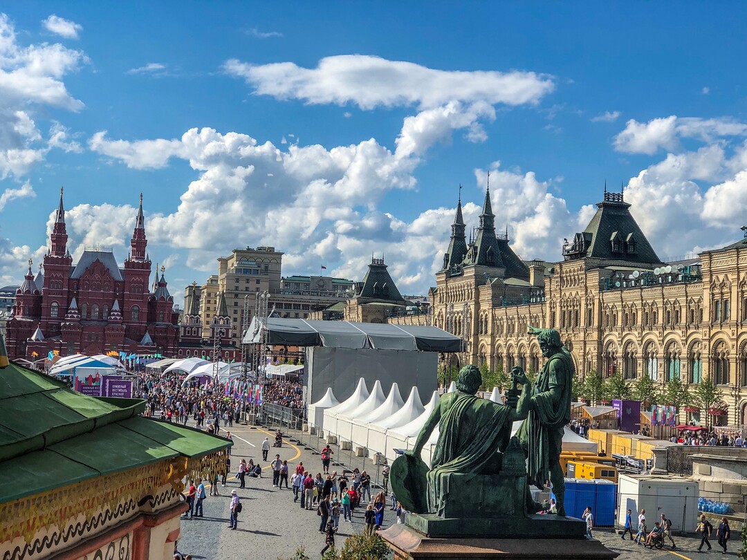 (Michael Stack  |   Special to The Salt Lake Tribune) Book fair on Red Square in Moscow.