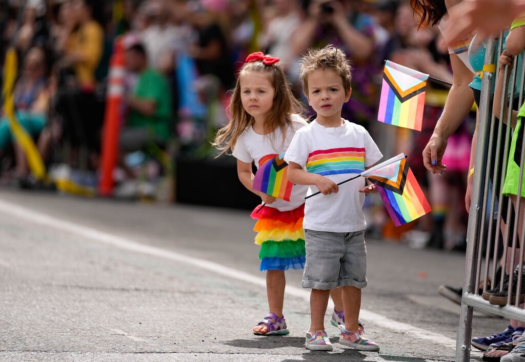 (Francisco Kjolseth | The Salt Lake Tribune) Thousands participate in the Utah Pride Parade in Salt Lake City on Sunday, June 5, 2022, the first in three years.