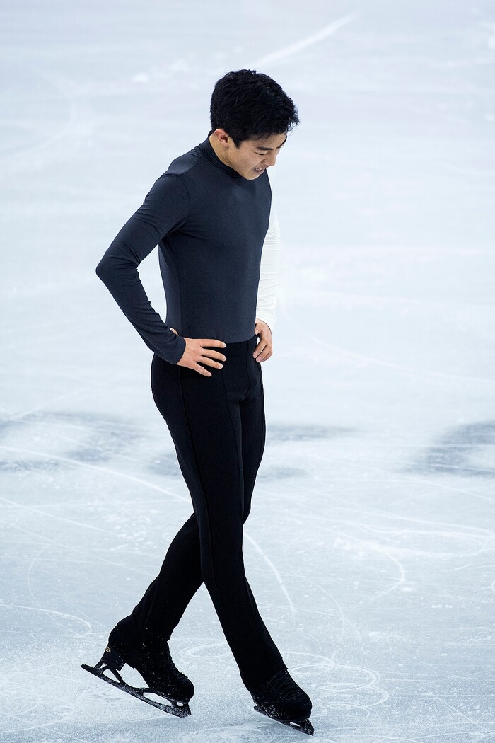 (Chris Detrick  |  The Salt Lake Tribune)  Salt Lake City's Nathan Chen after competing in the Men Single Skating Short Program at Gangneung Ice Arena during the Pyeongchang 2018 Winter Olympics Friday, Feb. 16, 2018. Chen finished with a score of 82.27.