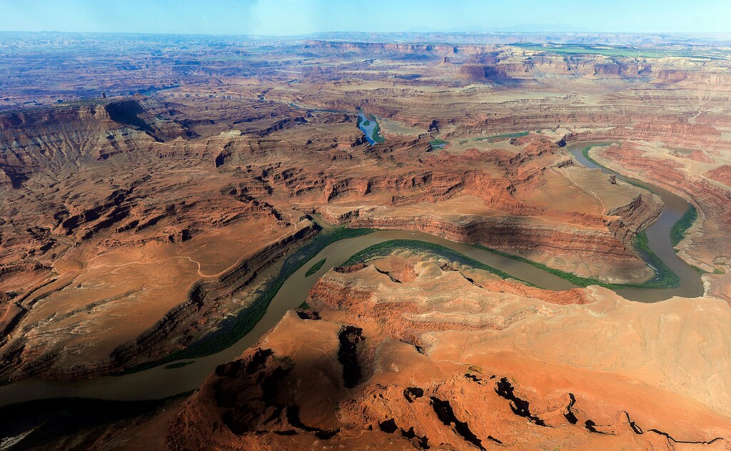 (Francisco Kjolseth | The Salt Lake Tribune) The northernmost boundary of Bears Ears National Monument along the Colorado River in San Juan County in 2016. The Bureau of Land Management's final management plan for the monument bans target shooting.