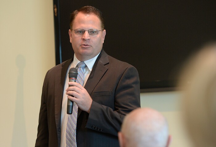 (Scott Sommerdorf   |  The Salt Lake Tribune)   
Lorin Palmer speaks as the new United Utah Party held its first Salt Lake County convention to elect county officers. 
Palmer was elected as the party's vice chairman, Saturday, October 28, 2017. 