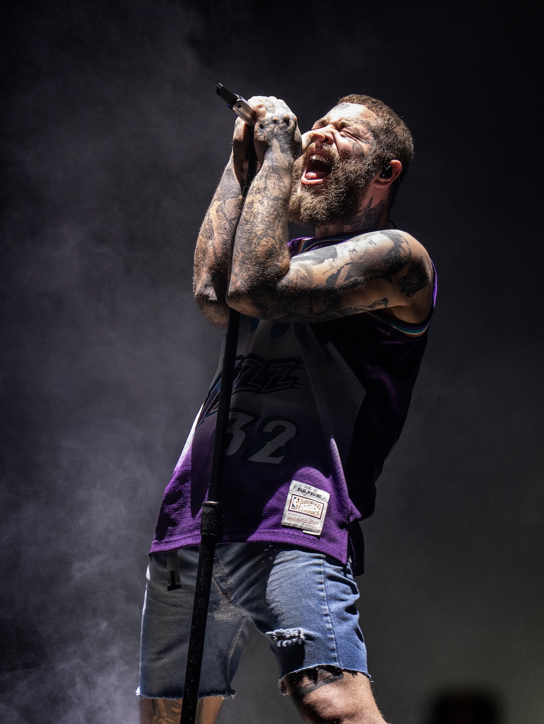 (Leah Hogsten | The Salt Lake Tribune) Post Malone performs at Vivint Arena in Salt Lake City during his Twelve Carat Tour, Nov. 1, 2022. 