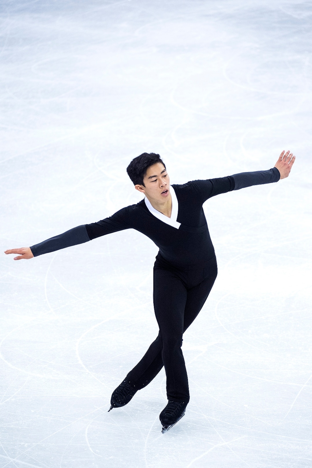 (Chris Detrick  |  The Salt Lake Tribune)  Salt Lake City's Nathan Chen competes in the Men Single Skating Free Skating at Gangneung Ice Arena during the Pyeongchang 2018 Winter Olympics Saturday, Feb. 17, 2018. Chen landed a record six quadruple jumps, scoring 215.08.