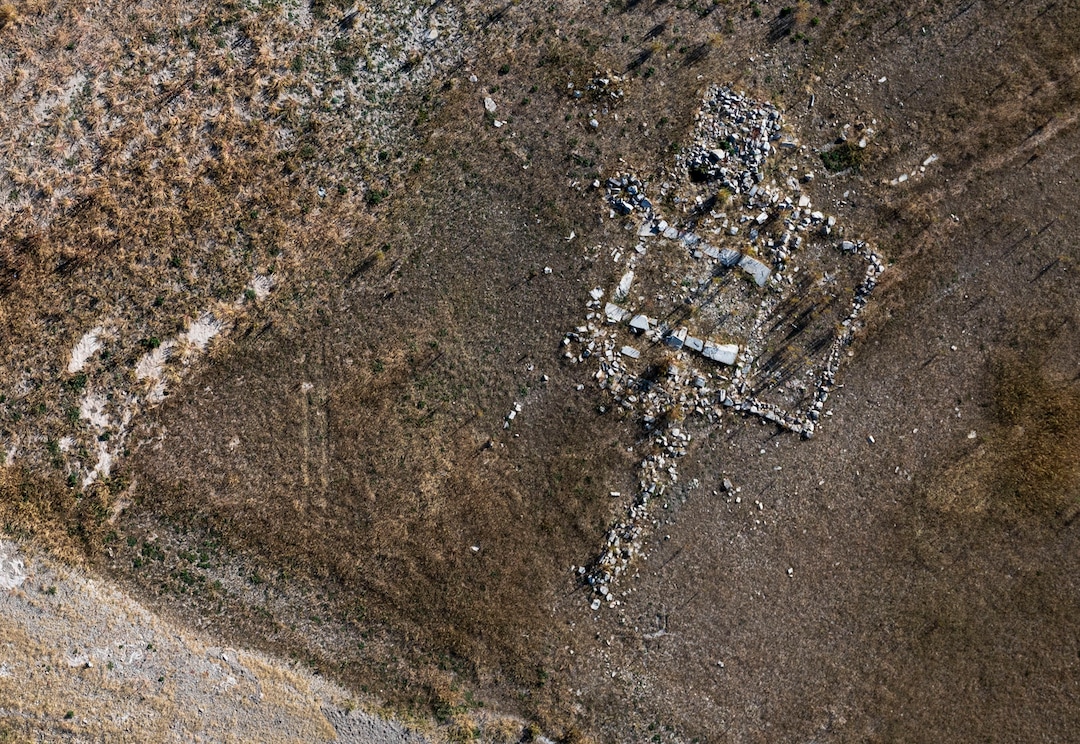 (Rick Egan | The Salt Lake Tribune)  Drought conditions have lowered the level of Rockport Reservoir to reveal parts of an old pioneer ghost town. Monday, Sept. 20, 2021.