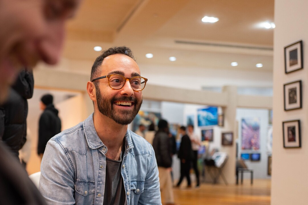 (Trent Nelson  |  The Salt Lake Tribune) Bahaa Chmait oversees a Love Letters project event, at the Urban Arts Gallery in Salt Lake City on Friday, Jan. 17, 2020.