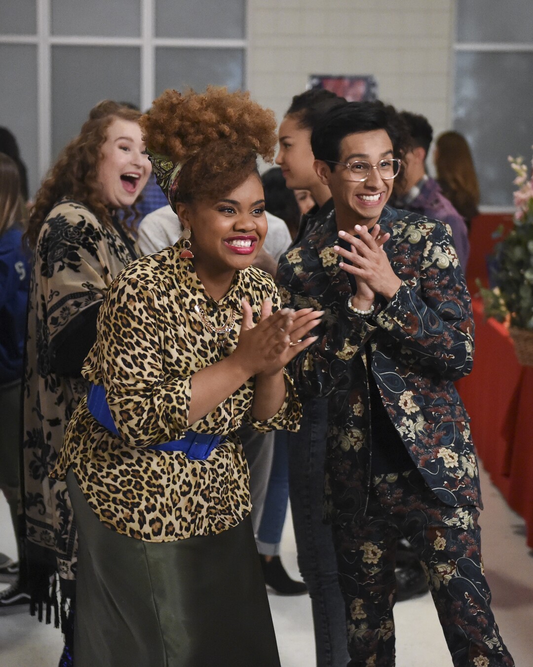 (Photo courtesy of Fred Hayes/Disney+) Dara Renee as Kourtney and Frankie A. Rodriguez as Carlos in “High School Musical: The Musical: The Series.”