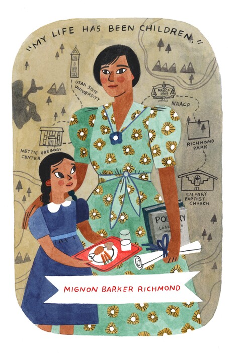 (Courtesy of Brooke Smart) Artist Brooke Smart painted education leader Mignon Barker Richmond for the Better Days 2020 campaign, which highlights Utah women in history to encourage the state’s women today to become involved in politics, business and other community leadership roles.