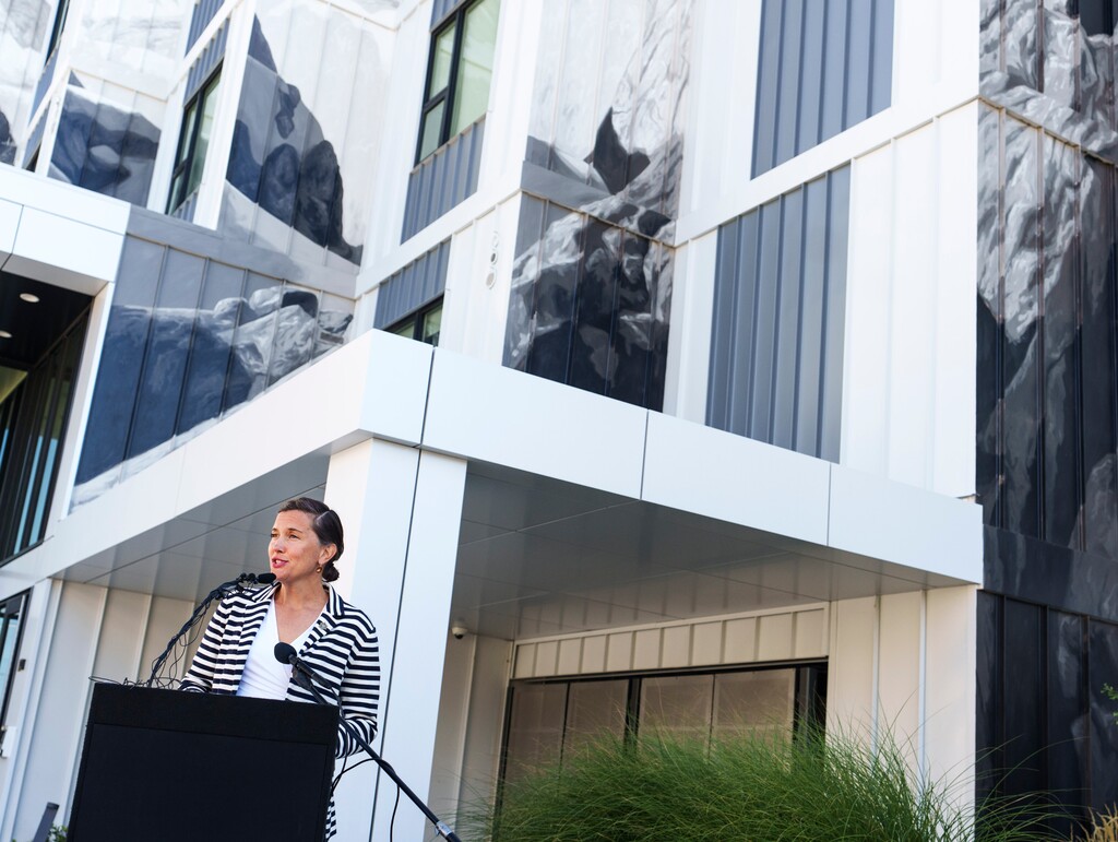 (Leah Hogsten | The Salt Lake Tribune) Salt Lake City Mayor Erin Mendenhall announces Sept. 21, 2021, that there is $8 million in funding available for the development of affordable housing in the city.