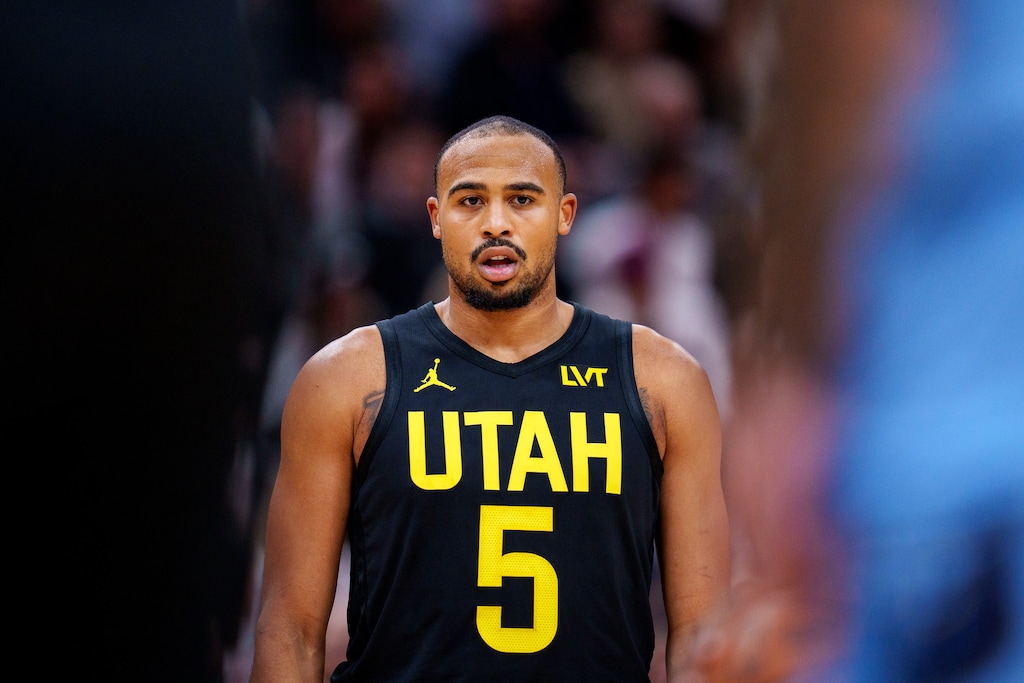 (Trent Nelson  |  The Salt Lake Tribune) Utah Jazz guard Talen Horton-Tucker (5) as the Utah Jazz host the Memphis Grizzlies, NBA basketball in Salt Lake City on Wednesday, Nov. 1, 2023.