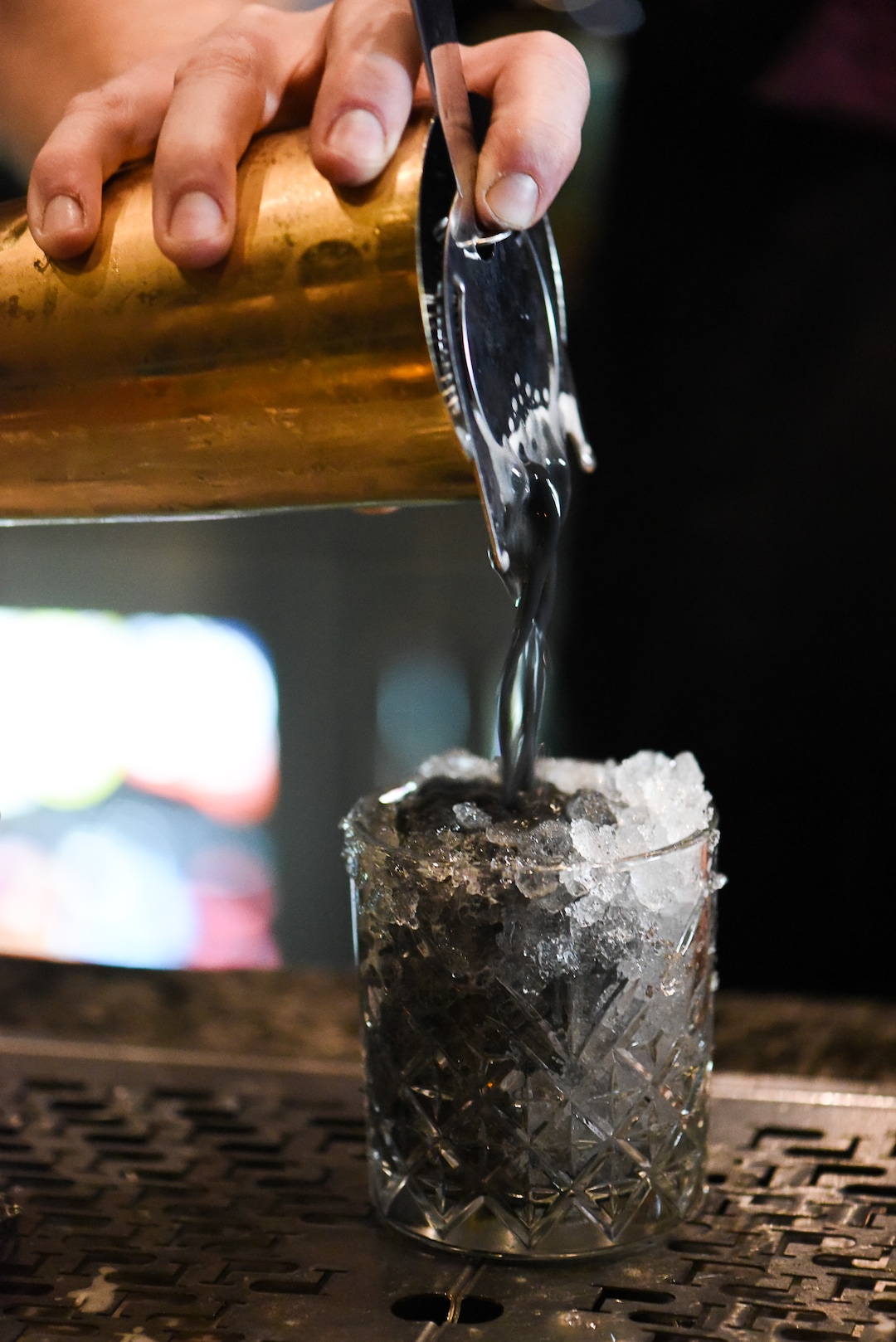 (Francisco Kjolseth  |  The Salt Lake Tribune)  Daniel Flavin whips up a Black Widow at the new London Belle Supper Club, a new Salt Lake City bar named after Belle London, a famous Utah madam, at 321 S. Main.
