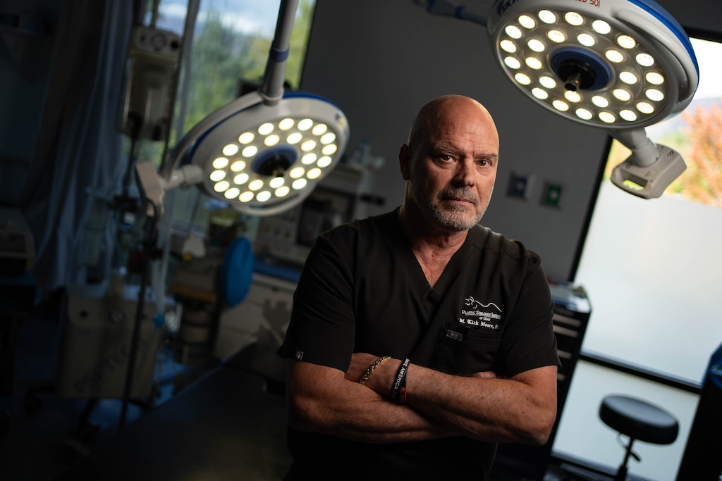 (Francisco Kjolseth | The Salt Lake Tribune) A Utah plastic surgeon, Dr. Kirk Moore, admits he distributed falsified COVID-19 vaccine cards and threw away government-supplied doses. “All of that stuff is true,” he said.
