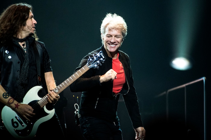 (Chris Detrick | The Salt Lake Tribune) Jon Bon Jovi performs during the 'This House Is Not for Sale' Tour at Vivint Smart Home Arena Friday, March 16, 2018.