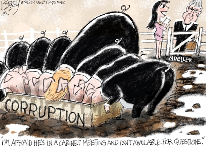 This Pat Bagley cartoon appears in The Salt Lake Tribune on Thursday, March 1, 2018.