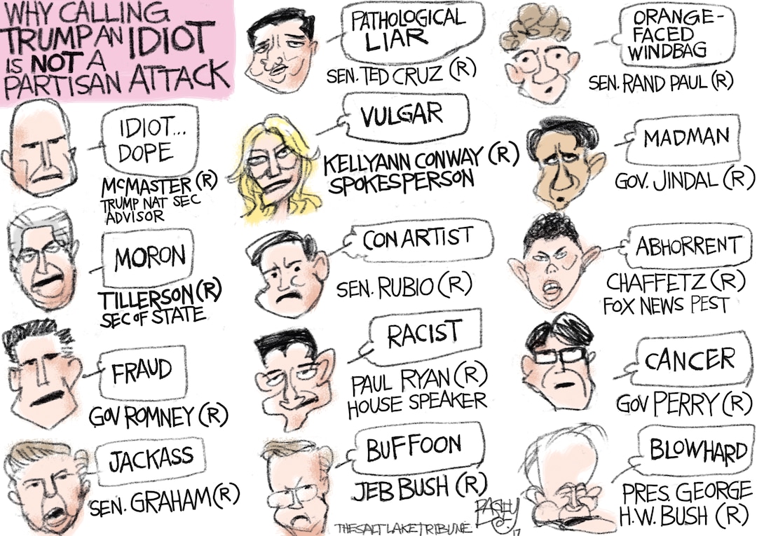 (Pat Bagley | The Salt Lake Tribune) This Pat Bagley cartoon appears in The Salt Lake Tribune on Thursday, Dec. 14, 2017.
