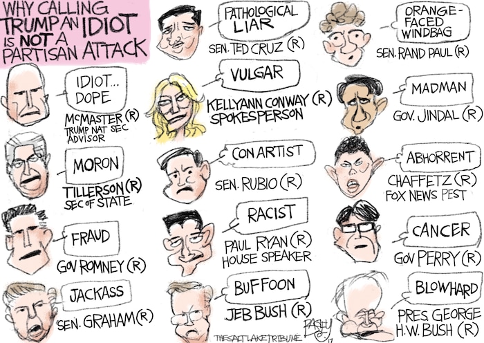 (Pat Bagley | The Salt Lake Tribune) This Pat Bagley cartoon appears in The Salt Lake Tribune on Thursday, Dec. 14, 2017.