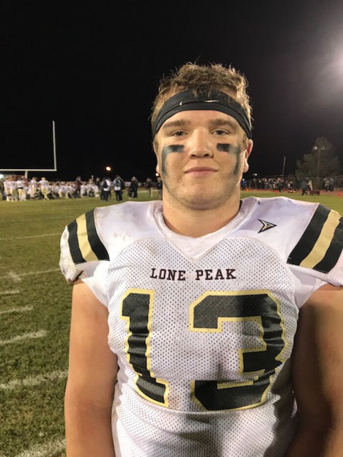 (Mark Jones  |  Special to The Tribune)  Masen Wake, Lone Peak High School