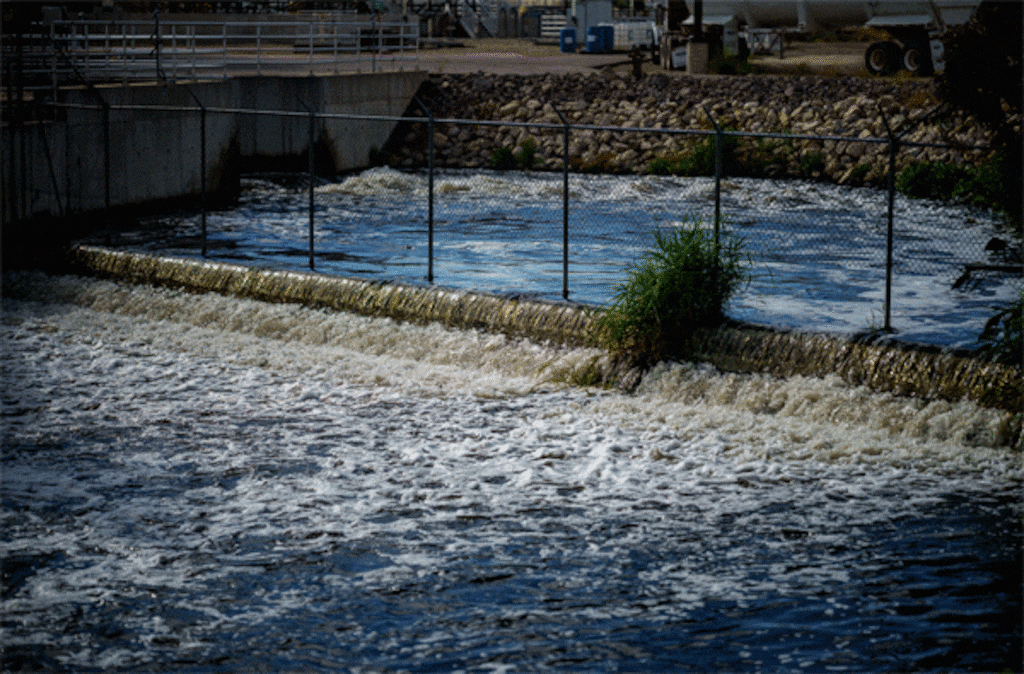 (Trent Nelson  |  The Salt Lake Tribune) Outflow from the Central Valley Water Reclamation Facility in Salt Lake City on Monday, Sept. 22, 2025.