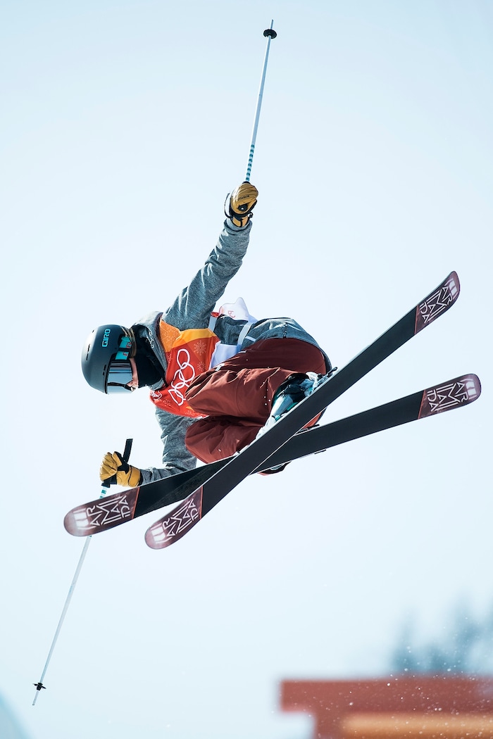 (Chris Detrick  |  The Salt Lake Tribune)  Brita Sigourney of the United States competes in the Ladies' Ski Halfpipe Final Run at Phoenix Park during the Pyeongchang 2018 Winter Olympics Tuesday, Feb. 20, 2018. Sigourney finished in 3rd place with a score of 89.80.