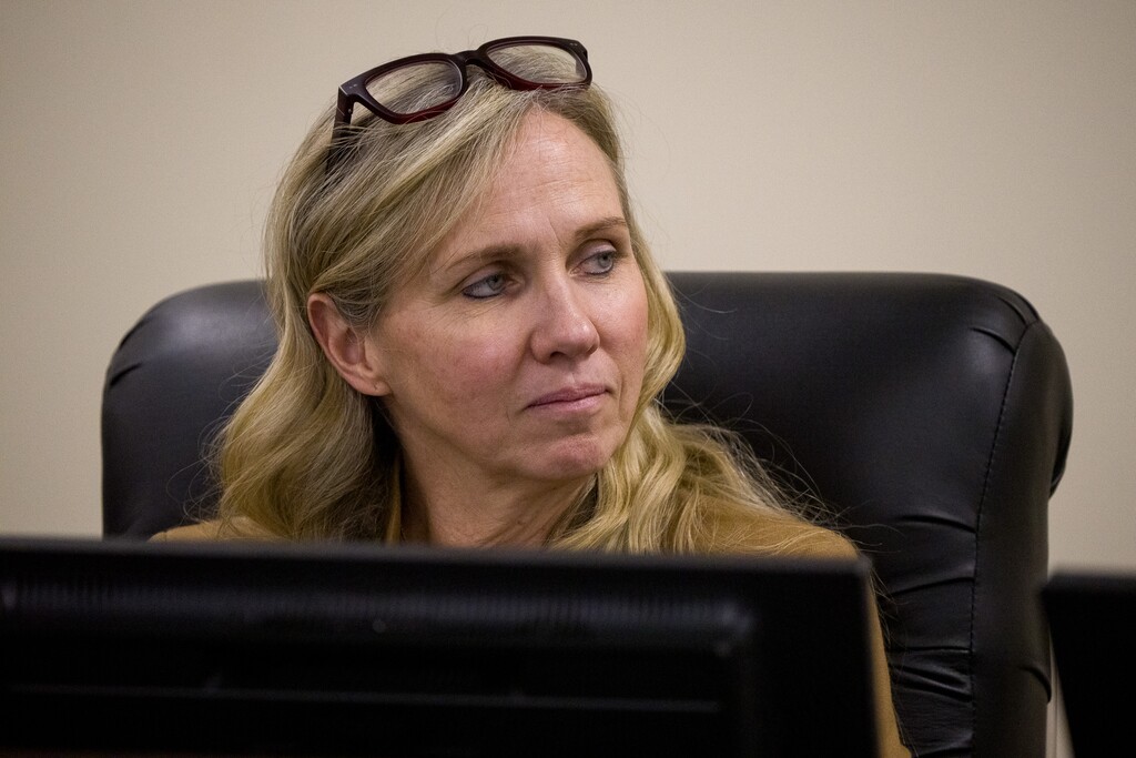 (Trent Nelson  |  The Salt Lake Tribune) Rep. Katy Hall, R-South Ogden, during a meeting of the House Education Committee at the Utah Capitol in Salt Lake City on Tuesday, Jan. 23, 2024.