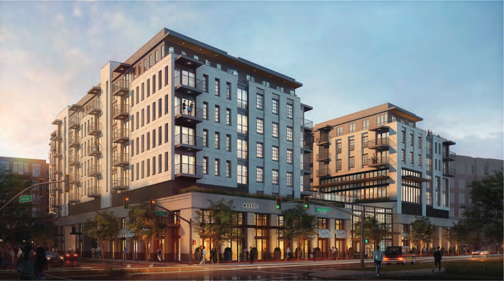 (Lowe Property Group, via Salt Lake City) A rendering of The Residences at Sugar Alley, a 189-apartment project at 2188 Highland Drive in the heart of the Sugar House business district in Salt Lake City. The partly completed building caught fire late Tuesday, Oct. 25, 2022.