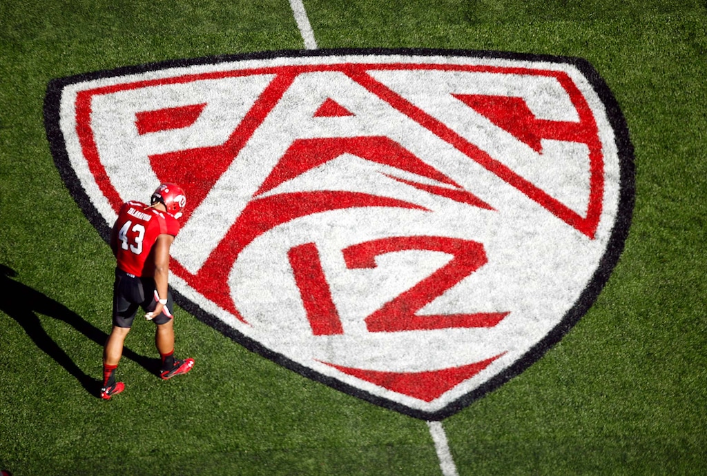 (Trent Nelson  |  The Salt Lake Tribune)
Former Ute Lei Talamaivao walks across the field during Utah's inaugural Pac-12 season. After more than a decade in the conference, the Utes have reportedly submitted their application to join the Big 12.