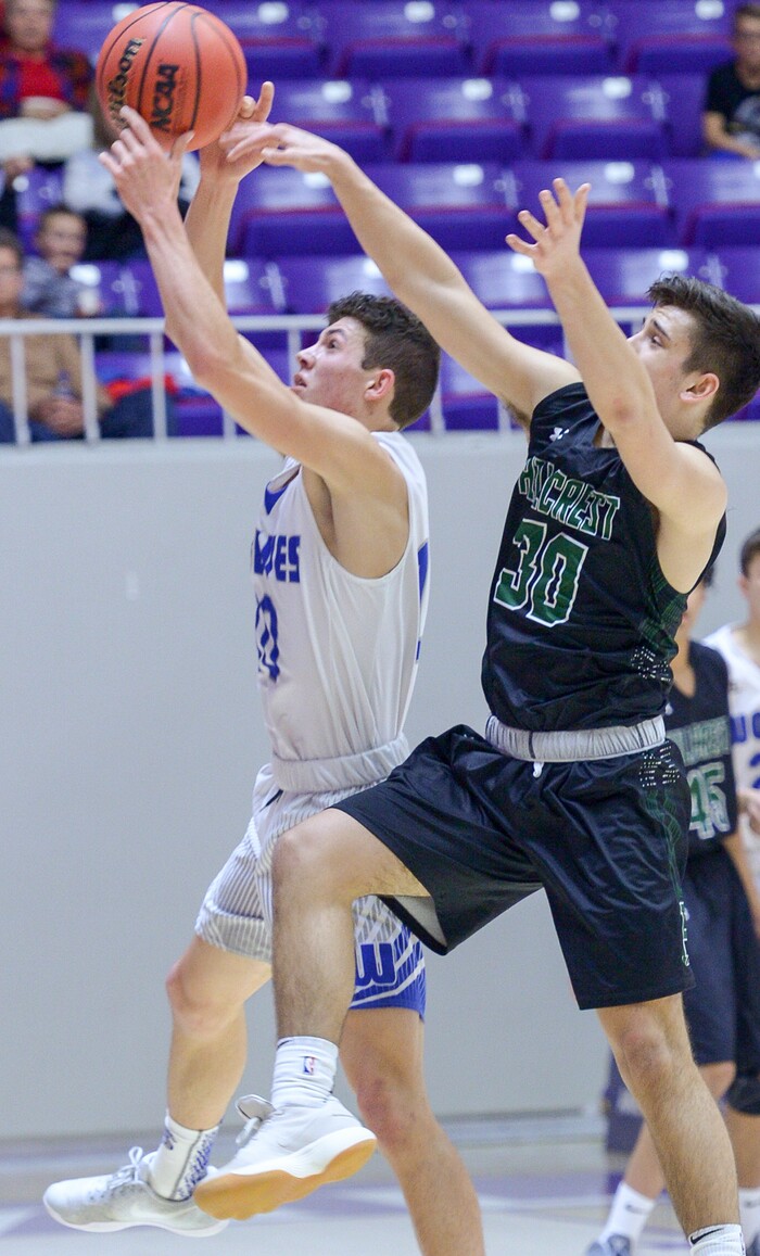 (Leah Hogsten  |  The Salt Lake Tribune) /Fremont faces Hillcrest in the 6A High School Boys' Basketball Tournament opening game at Weber State University’s Dee Events Center in Ogden, Tuesday, Feb. 27, 2018. 