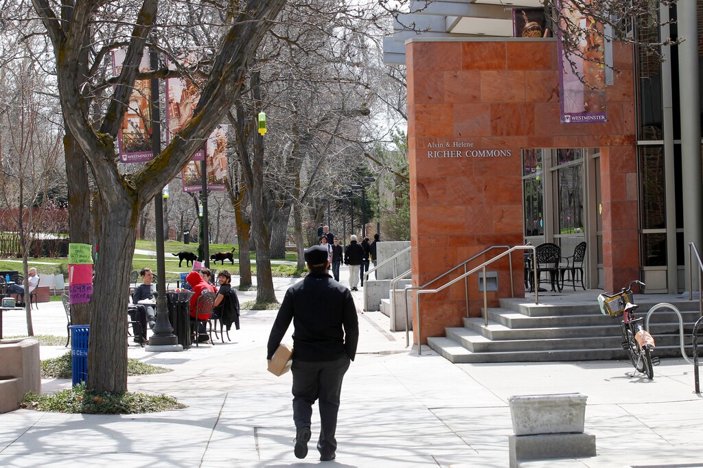 Al Hartmann | The Salt Lake Tribune
Students gather on the commons on the Westminster College campus. The Princeton Review has recently ranked Westminster, the University of Utah and Brigham Young University in Provo among the best U.S. colleges and universities.