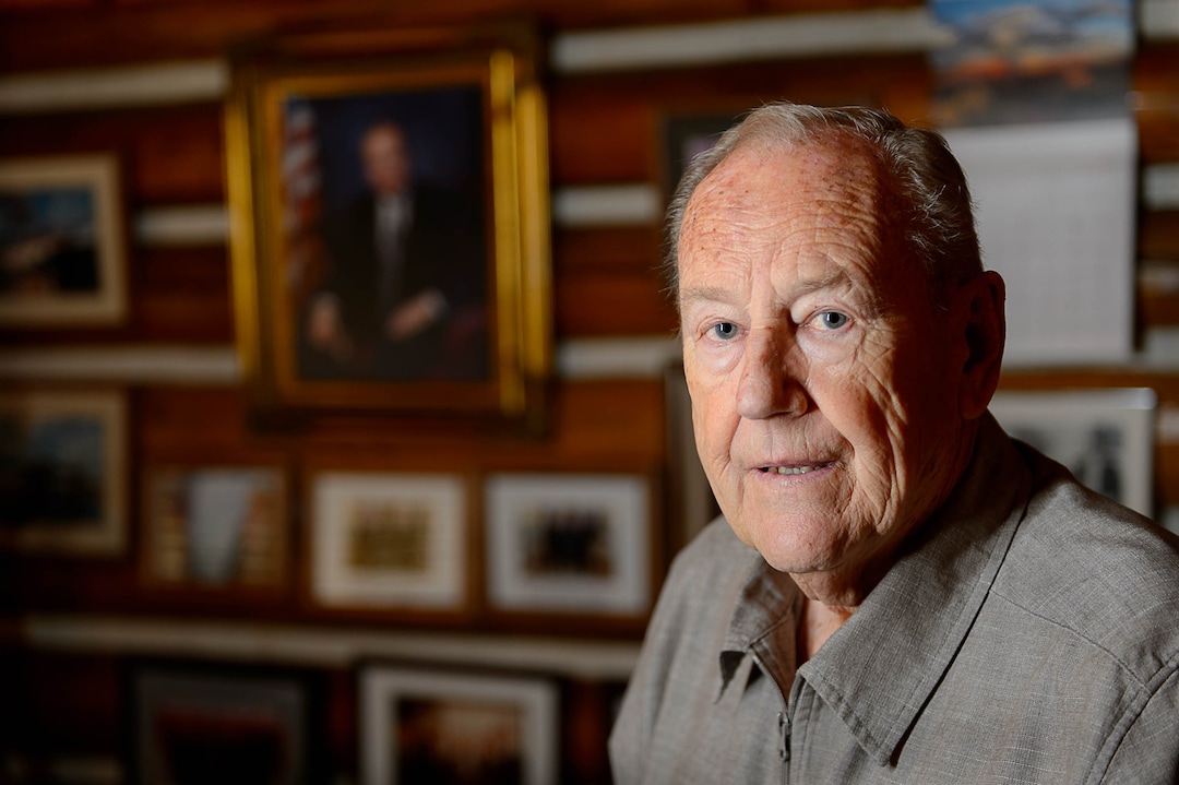 (Trent Nelson  |  The Salt Lake Tribune) Jim Hansen at his Farmington office, Tuesday May 16, 2017. After serving as speaker of the Utah House of Representatives, Hansen served 11 terms in the U.S. House. Hansen died Nov. 14, 2018, at age 86.
